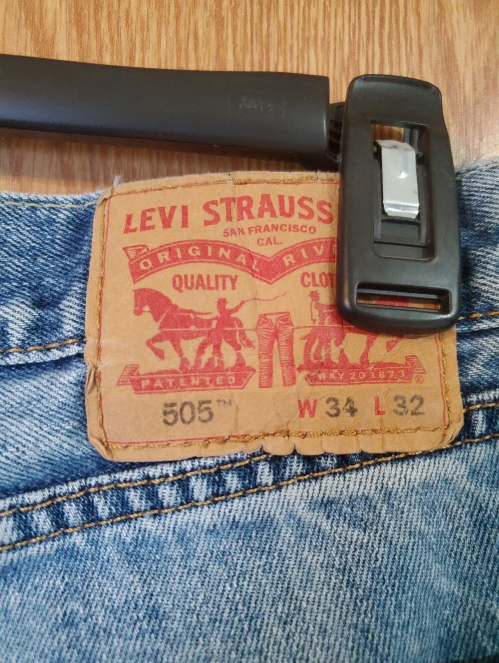 Levi's 505 Light Blue Straight Men's Jeans 34/32 100% Cotton